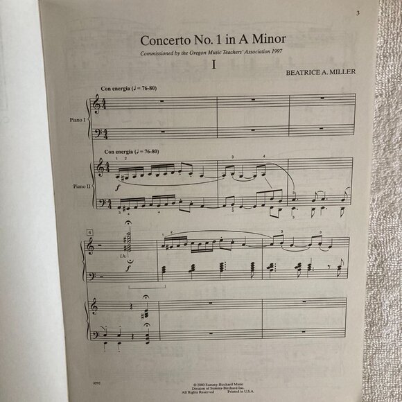 2 Pianos/4 Hands Invention No. 8, Solfeggietto & Concerto #1 in A Minor - Picture 7 of 7